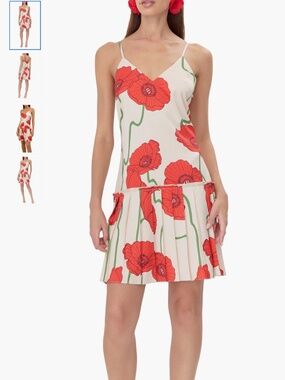 Adelyn Rae Camila Abstract Rose Print Minidress
